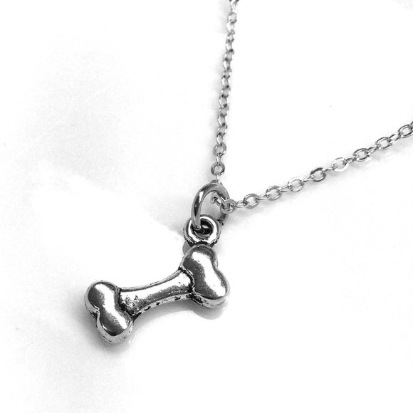 Miniature Dog Bone Charm Necklace - Picture 1 of 2